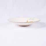 Hand-Painted Artisanal Chinese Plate, Bamboo with Bird