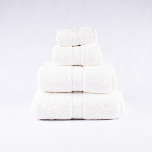 Gentle Natural Bamboo Cotton Bath Towel, White