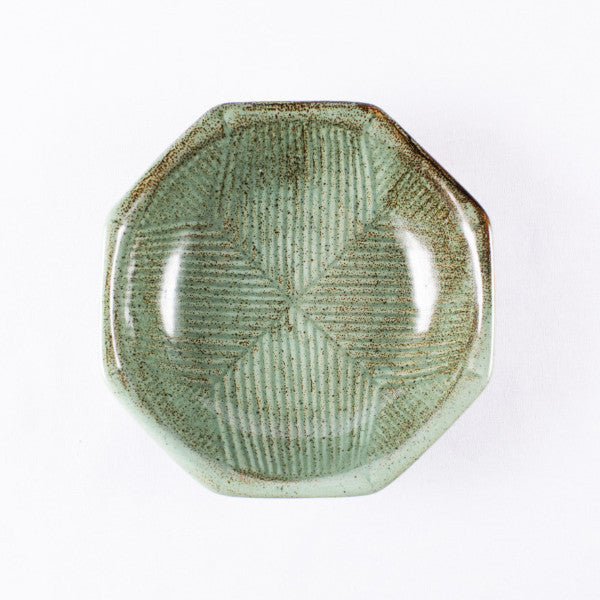 Jade Green Octagon Shaped Bowl