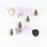 Pottery Tea Set, Creamy White II