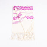 Purple Dai Handwoven Table Runner, Geometric Patterns