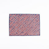 Tie Dye Mini Fan Pattern Handmade Placemat, Cherry/Blue