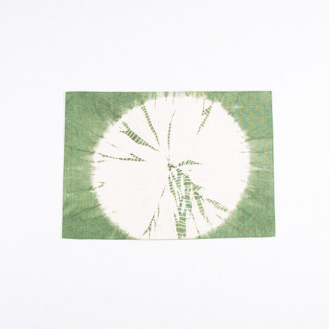 Tie Dye Sunflower Pattern Handmade Placemat, Avocado