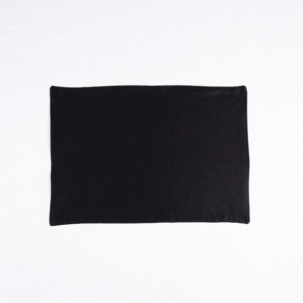 The Gourmet French Linen Placemat, Charcoal Black