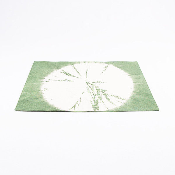 Tie Dye Sunflower Pattern Handmade Placemat, Avocado