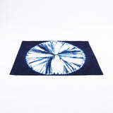 Tie Dye Sunflower Pattern Handmade Placemat, Indigo