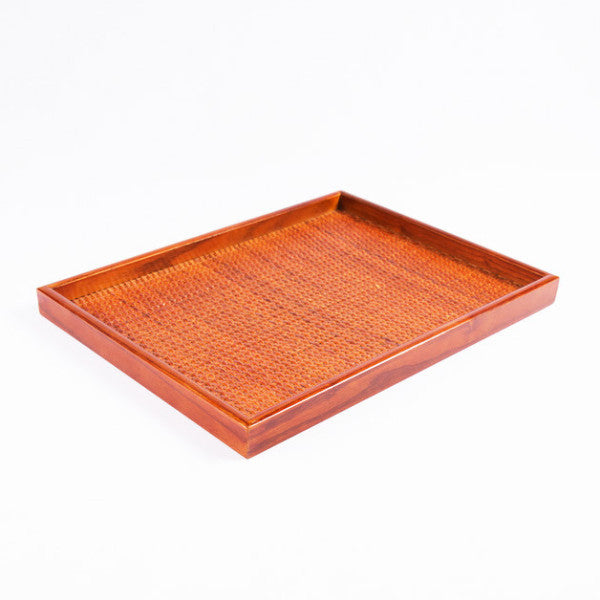 Woven Rattan Serving Tray