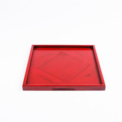 Lacquer Wood Tray, Red