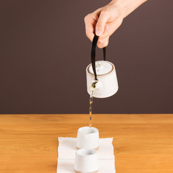 Pottery Tea Set, Creamy White I