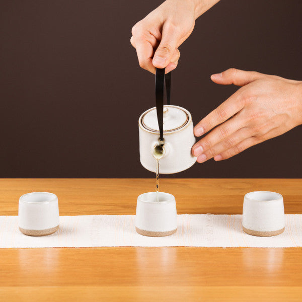 Pottery Tea Set, Creamy White I
