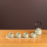 Pottery Tea Set, Milky Green I