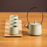 Pottery Tea Set, Milky Green I