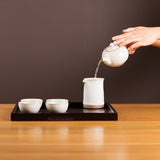 Pottery Tea Set, Creamy White II