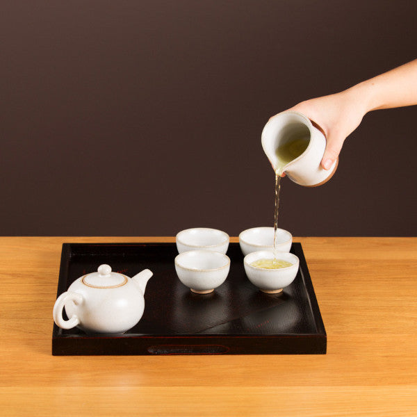 Pottery Tea Set, Creamy White II
