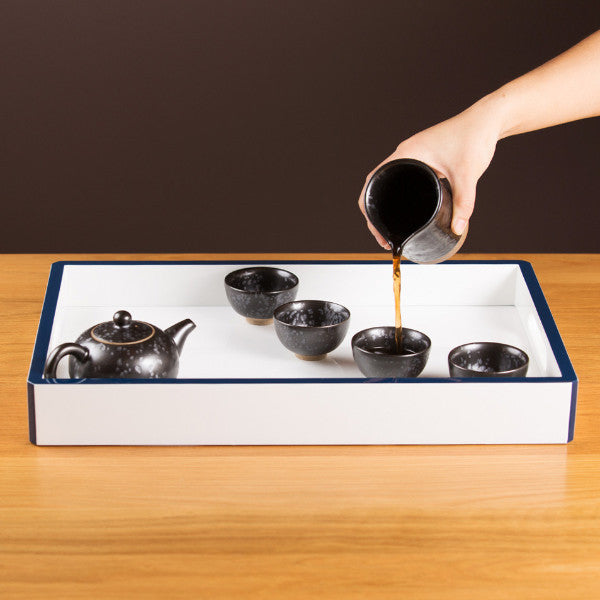 Pottery Tea Set, Glazed Black