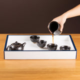 Pottery Tea Set, Glazed Black