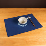 Discharge Print Gourd Pattern Handmade Placemat, Indigo