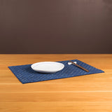 Tie Dye Pea Pattern Handmade Placemat, Indigo