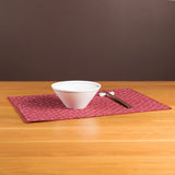 Tie Dye Pea Pattern Handmade Placemat, Burgundy