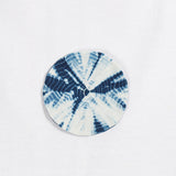 Tie Dye Sunflower Pattern Handmade Coaster, Indigo