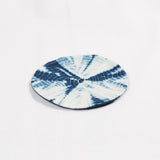 Tie Dye Sunflower Pattern Handmade Coaster, Indigo