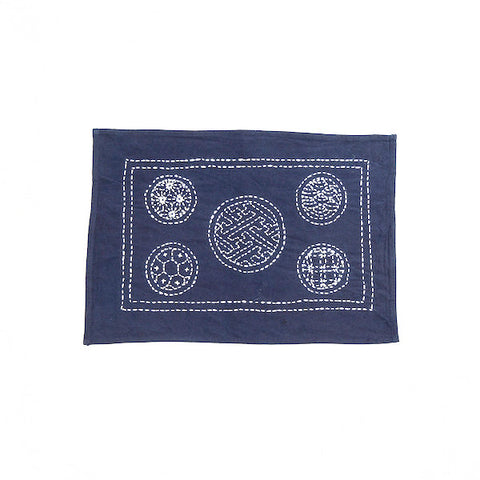 Hand-stitched Cotton Handmade Placemat, Circle
