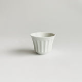 Kyusu Teacup with Saucer, Milky White Glaze