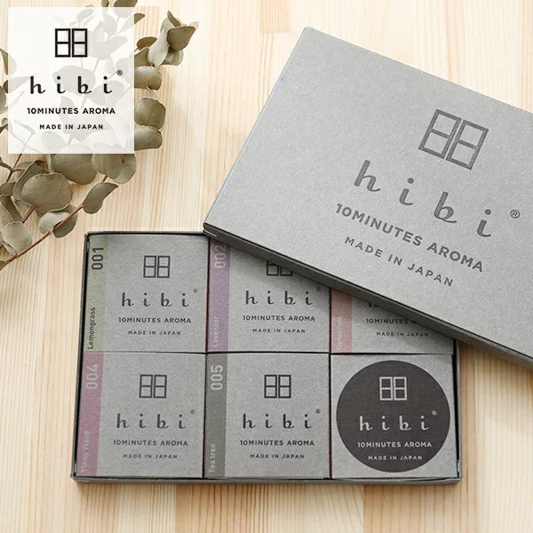 [Gift Box] Hibi 10 Minutes Aroma Japanese Incense, Herb Fragrances Five Elements Home